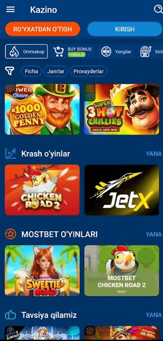 Mostbet kazino mobil
